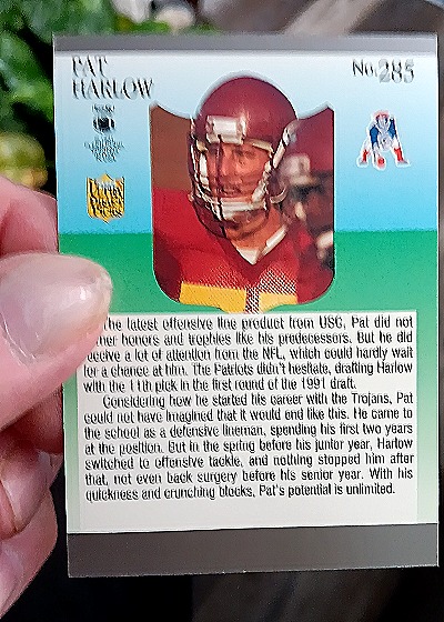 1991 Fleer Ultra #285 Pat Harlow — back