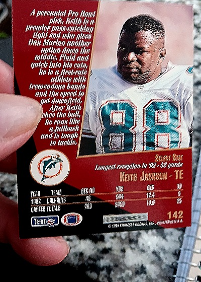 1993 Score Select #142 Keith Jackson — back