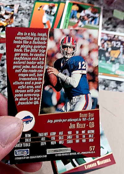 1993 Pro Set #57 Jim Kelly — back