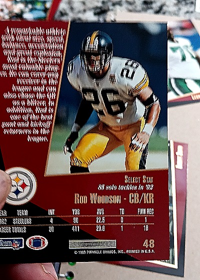 1993 Select #48 Rod Woodson — back