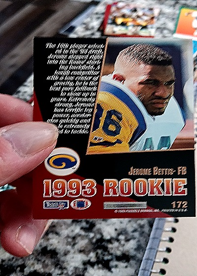 1993 Score Select #172 Jerome Bettis Rookie — back