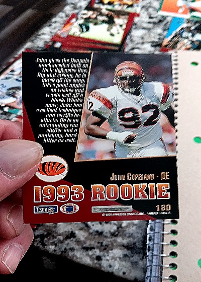 1993 Pro Set #180 John Copeland Rookie — back
