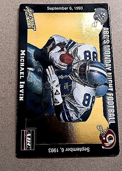 1993 Action Packed Monday Night Football #I-1912 Michael Irvin — front