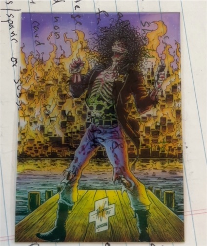 1994 Chaos Comics Evil Ernie Clear Chrome Insert Chase Card C-1 — front
