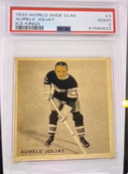 1933 World Wide Gum Ice Kings #3 Aurele Joliat — front