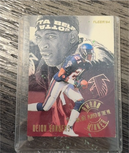 1994 Fleer #3 Deion Sanders Award Winner — front