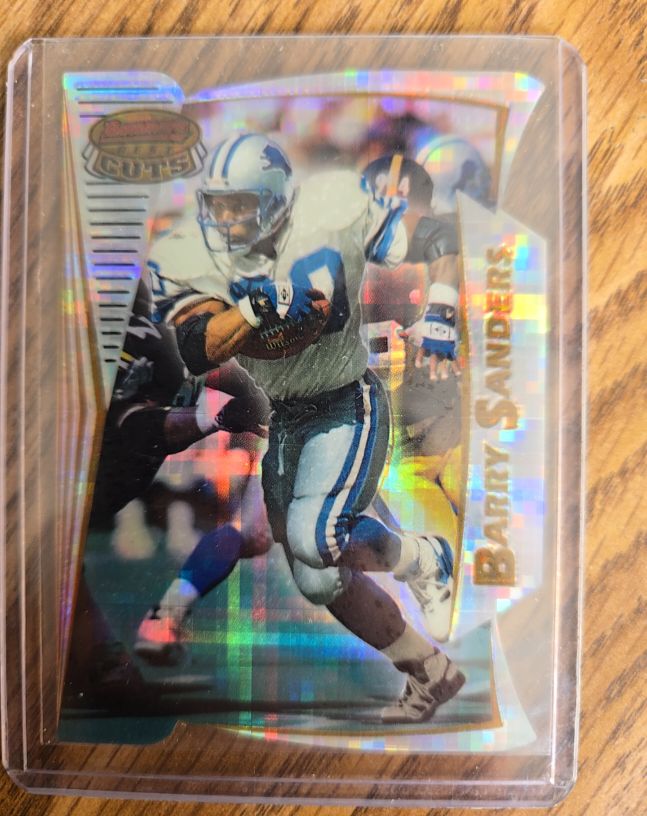 1996 Bowman's Best Cut Atomic Refractor #BC15 Barry Sanders — front