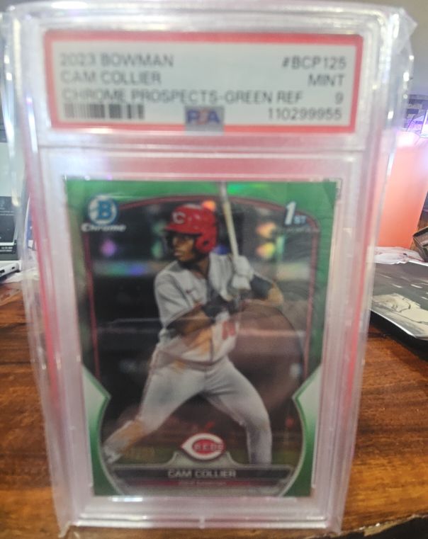 2023 Bowman Chrome Prospects Green Refractor #BCP125 Cam Collier — front