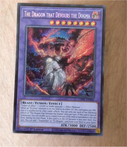 2019 Yu-Gi-Oh! CH01-EN041 The Dragon That Devours the Dogma — front