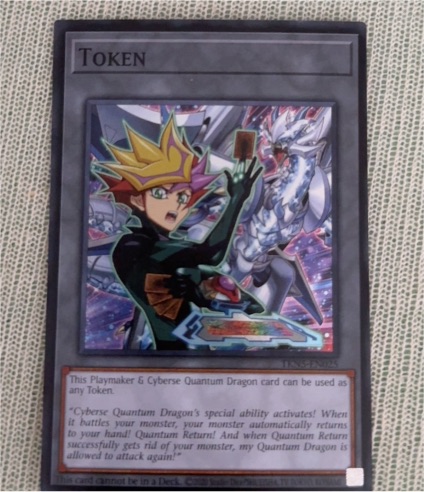 Yu-Gi-Oh! Token TKN5-EN025 Playmaker & Cyberse Quantum Dragon — front