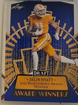 2023 Leaf Draft #15 Jalin Hyatt Award Winners — front