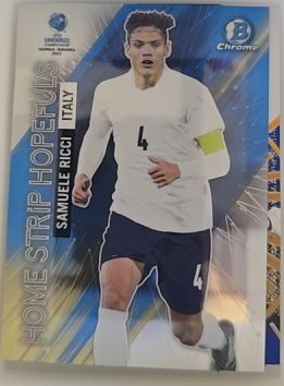 2022 Topps Bowman Chrome UEFA Under 21 #HS-7 Samuele Ricci Home Strip Hopefuls — front