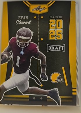 2023 Leaf Draft #83 Evan Stewart — front