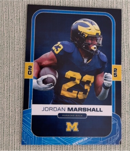2025 Valiant Michigan Wolverines #Jordan Marshall — front