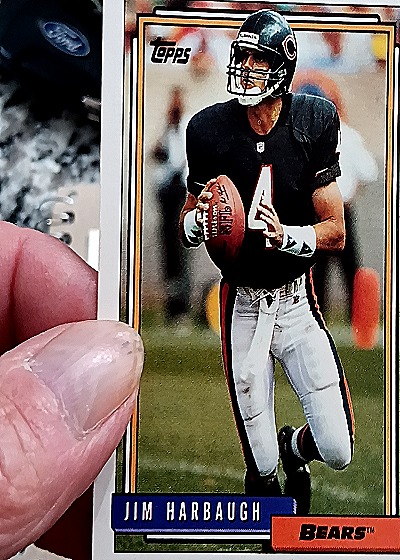 1992 Topps #185 Jim Harbaugh — front