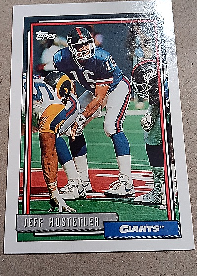 1992 Topps #96 Jeff Hostetler — front
