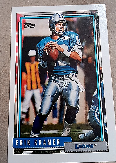 1992 Topps #326 Erik Kramer — front