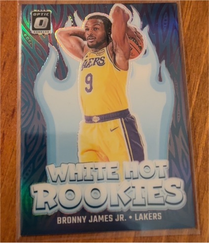 2024-25 Panini Donruss Optic #15 Bronny James Jr. White Hot Rookies — front