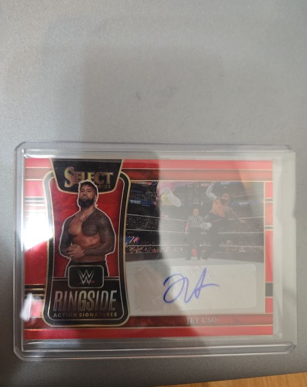 2022 Panini Select WWE Ringside Action Signatures #RA-JUS Jey Uso — front