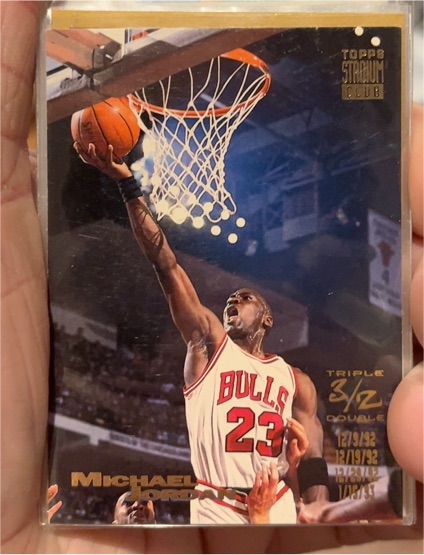 1993-94 Topps Stadium Club #1 Michael Jordan Triple Double — front