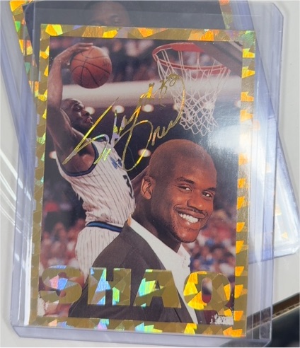 1994 Sports Stars Gold Prizm Shaquille O'Neal The Man Orlando Magic INSERT — front