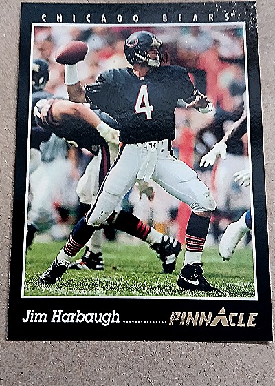 1993 Pinnacle #308 Jim Harbaugh — front