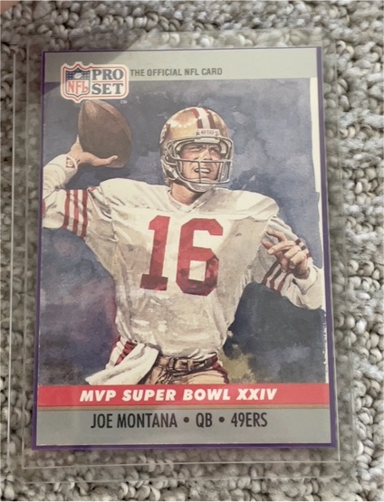 1990 Pro Set #16 Joe Montana MVP Super Bowl XXIV — front