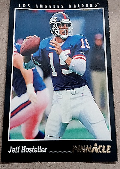 1993 Pinnacle #272 Jeff Hostetler — front