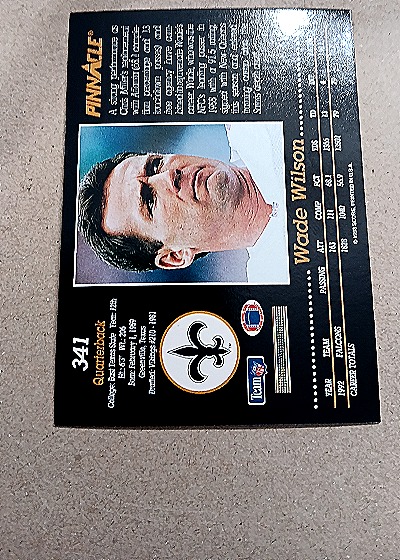 1993 Pinnacle #341 Wade Wilson — back