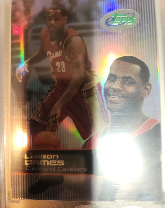 2003 Topps E-Topps #43 LeBron James Rookie RC — front