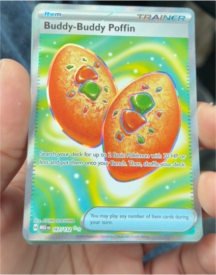 2023 Pokémon TCG ME01: Mega Evolution #167 Buddy-Buddy Poffin — front