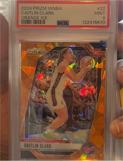 2024 Panini Prizm WNBA #22 Caitlin Clark Orange Ice — front