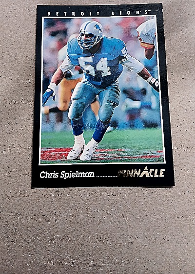 1993 Pinnacle Football Chris Spielman — front