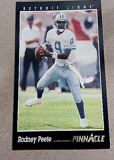 1993 Pinnacle Football #255 Rodney Peete — front