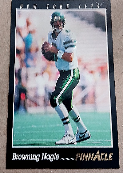 1993 Pinnacle Football Browning Nagle — front