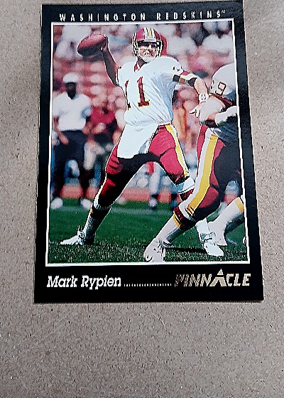 1993 Pinnacle Mark Rypien Washington Redskins — front
