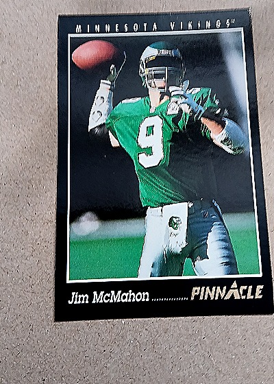 1993 Pinnacle Jim McMahon Minnesota Vikings — front