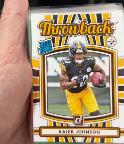 2025 Panini Donruss #46 Kaleb Johnson Throwback Rated Rookie — front