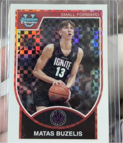 2023-24 Bowman University Chrome #07B-29 Matas Buzelis — front
