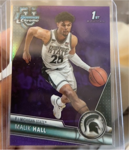 2023-24 Bowman Chrome University #55 Malik Hall — front