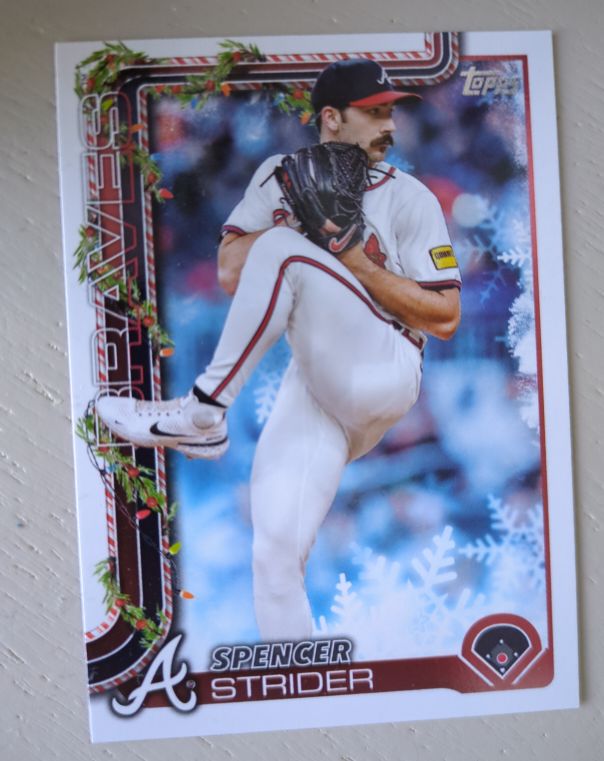 2025 Topps Holiday #H75 Spencer Strider — front