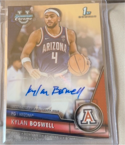 2023-24 Bowman Chrome University #BCPA-KB Kylan Boswell — front