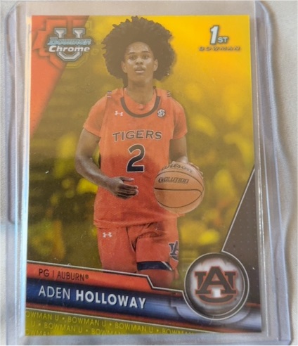 2023-24 Bowman University Chrome #10 Aden Holloway — front