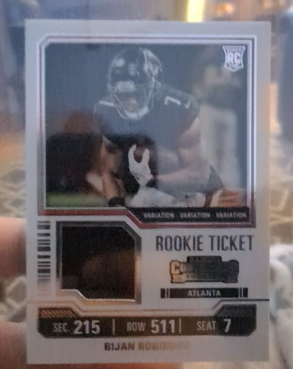 2023 Panini Contenders Rookie Ticket Variation #TS7V Bijan Robinson — front