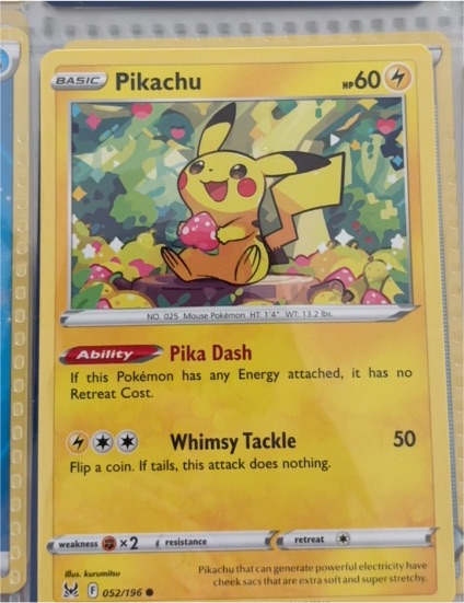 2022 Pokémon Sword & Shield Lost Origin #052 Pikachu — front