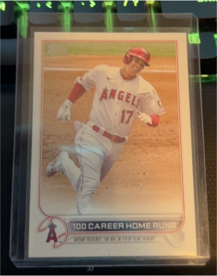 2022 Topps Update Series #US92 Shohei Ohtani 100 Career Home Runs — front