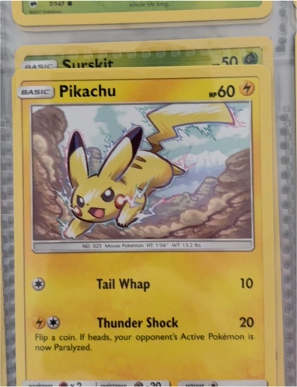 2017 Pokemon Sun & Moon Burning Shadows #40 Pikachu — front