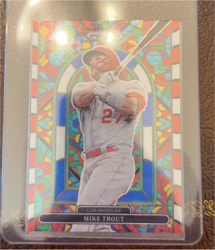 2022 Panini Prizm Stained Glass #SG-5 Mike Trout — front