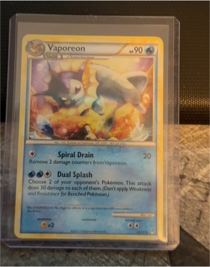 2011 Pokémon TCG Call of Legends #52 Vaporeon — front