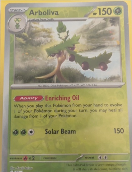 2023 Pokemon Scarlet & Violet Base Set SV01 #023 Arboliva — front